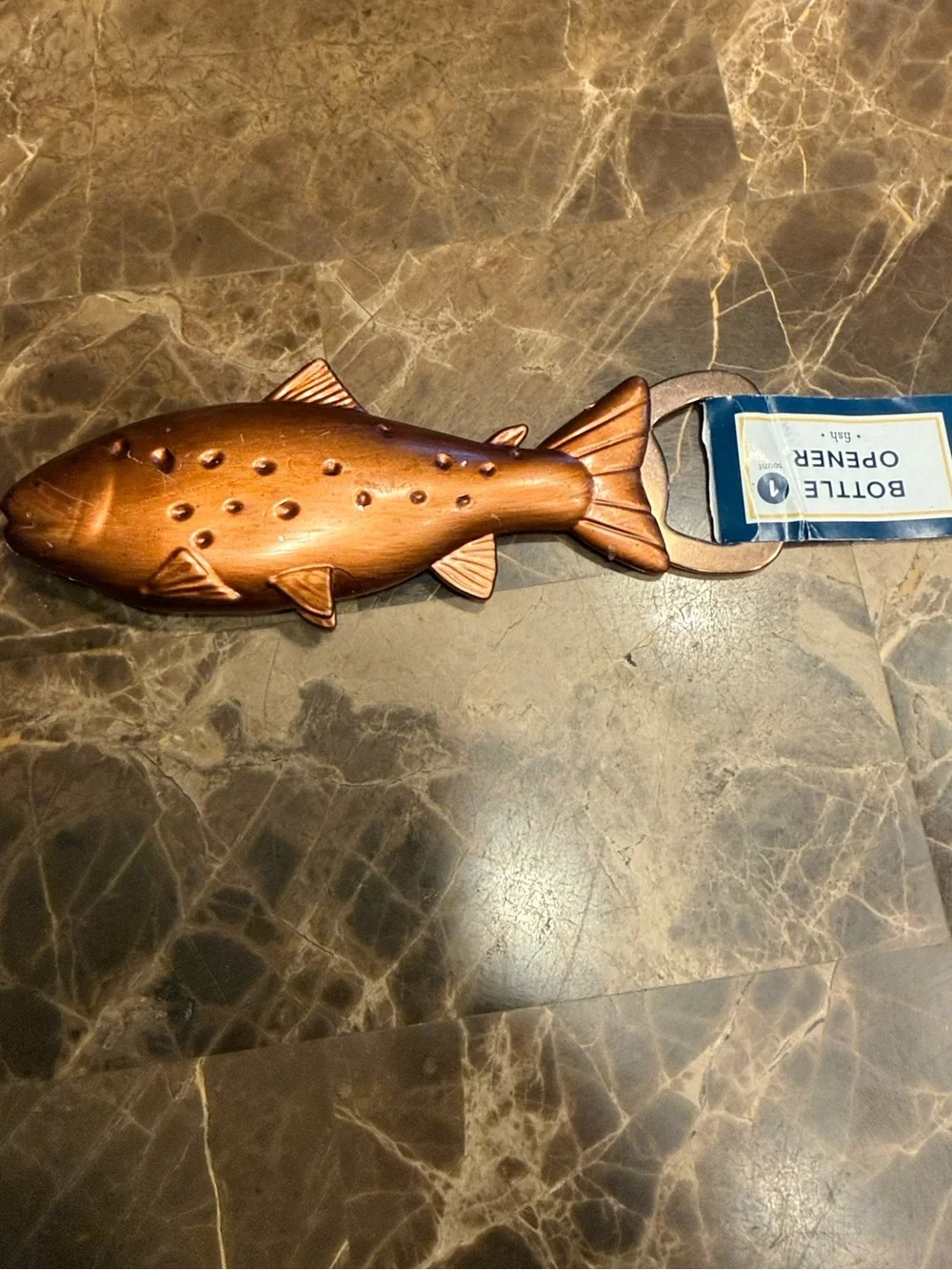 Fish-Shaped Bottle Opener in Copper